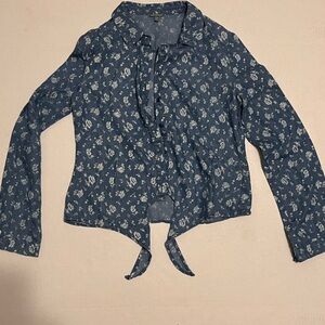 Charlotte Russe Button Down Floral Blouse